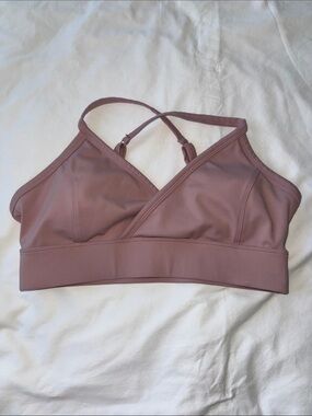 Women's Mauve/Pink Bralette with Cross-Back Straps